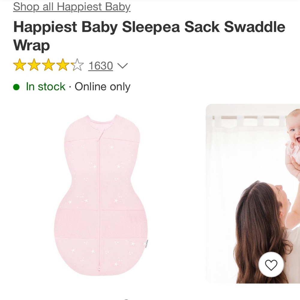 Happiest Baby Sleepea Swaddle Pink with Planets M